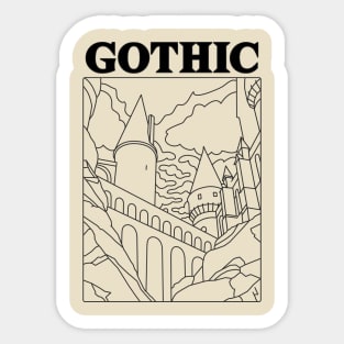 Gothic Architecture, Architects, Builders Sticker